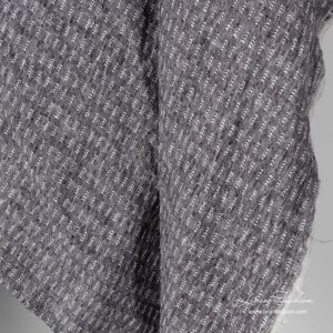 Pellava mustavalkoinen kuviollinen kangas pesty 9 Patterned linen fabric in black white mix, washed