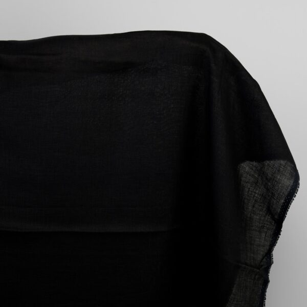 Black linen fabric