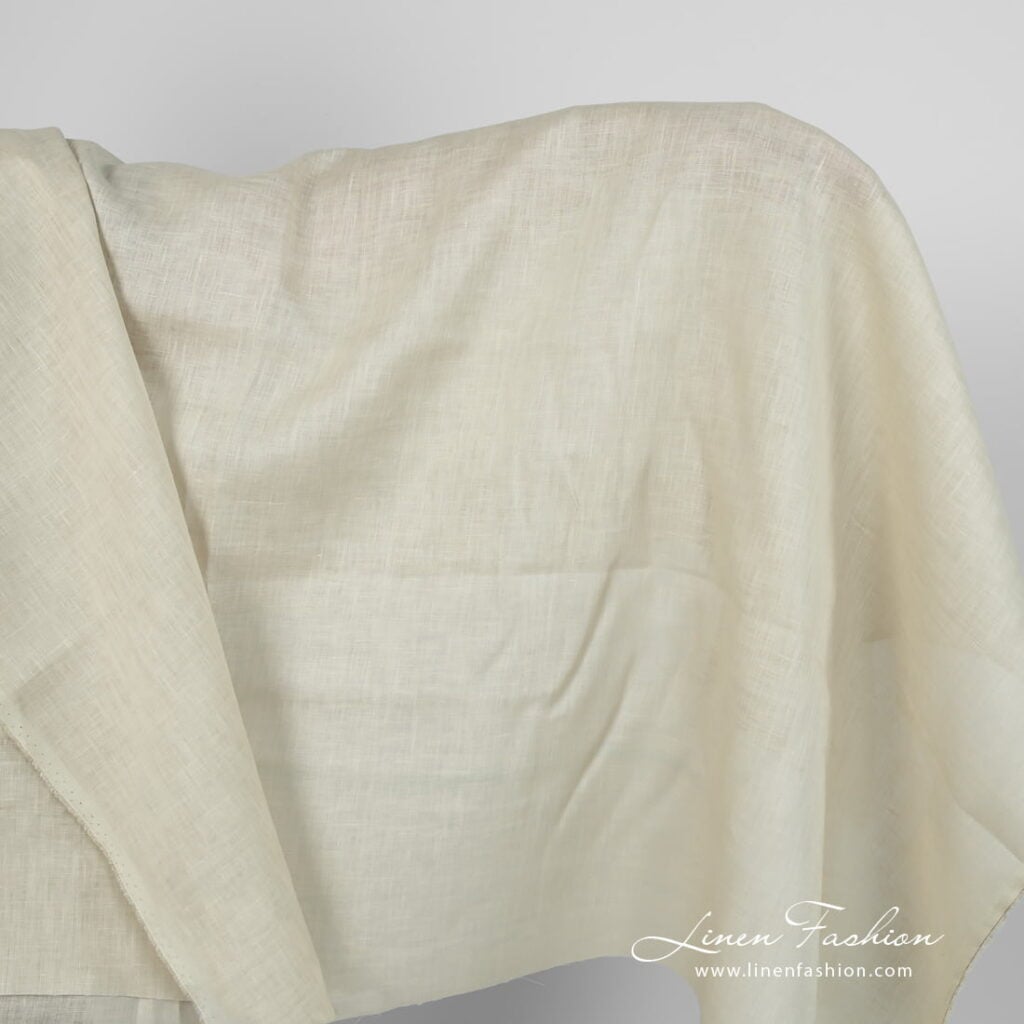 Linen fabric greyish green colour