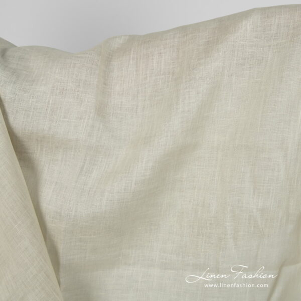 Linen fabric greyish green colour product photo
