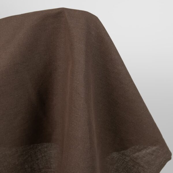 dark brown linen cotton fabric width 150cm
