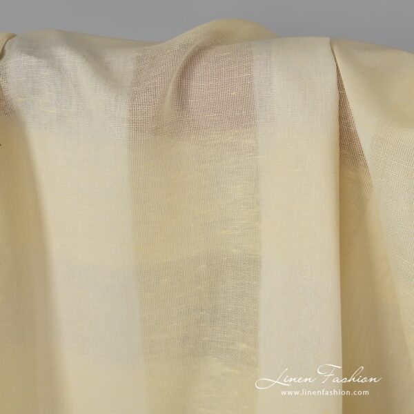 Striped pale yellow fabric.