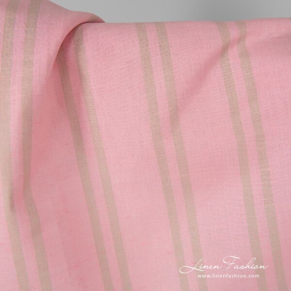Linen cotton pink fabric.