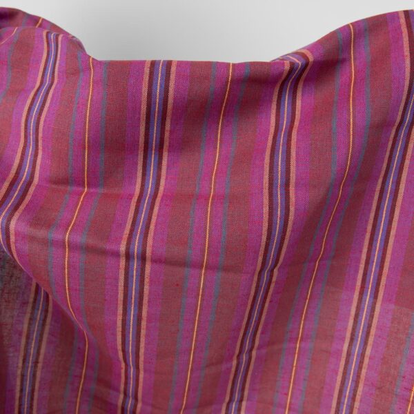 Linen cotton fabric in different shade red stripes product photo