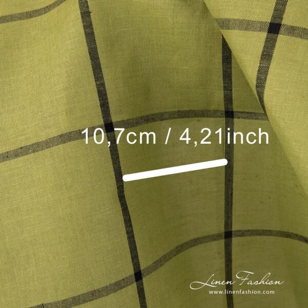Linen cotton fabric in light green.