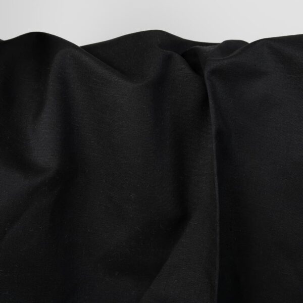 Linen cotton fabric black colour product photo