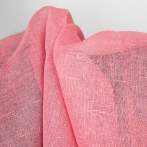 Kirkas pinkki ohut pellavakangas