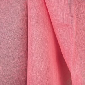 Kirkas pinkki ohut pellavakangas