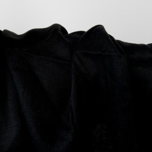 Black linen fabric, 100% linen