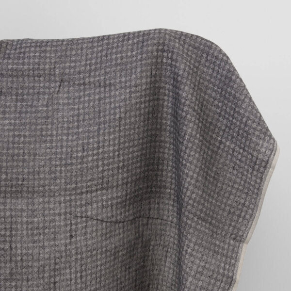 Black and grey linen fabric