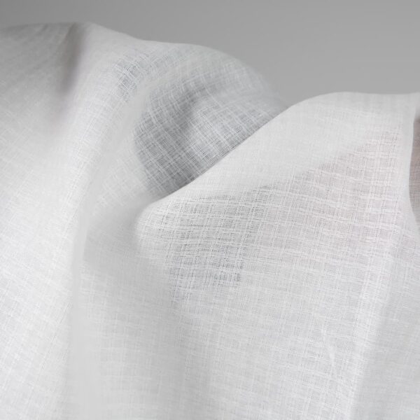 Linen fabric off-white colour patterned checks product photo