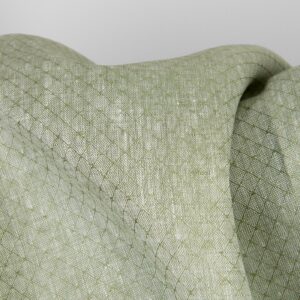 Pellavakangas vaalea salvianvihreä vinoneliökuvio