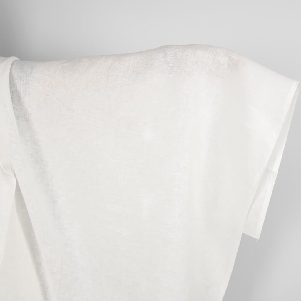 Pure linen fabric in off-white