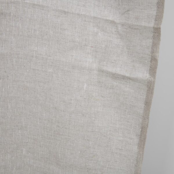 Linen fabric natural undyed and white mix edge