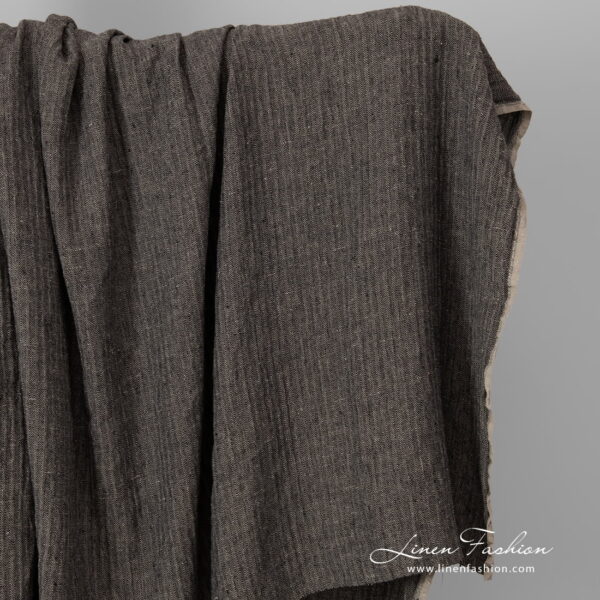black chevron linen, washed.