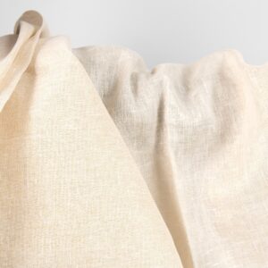 Vaaleankeltainen pellavakangas kultaisella lurexilla