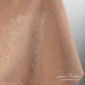 Ruskea kiiltävä pellavakangas