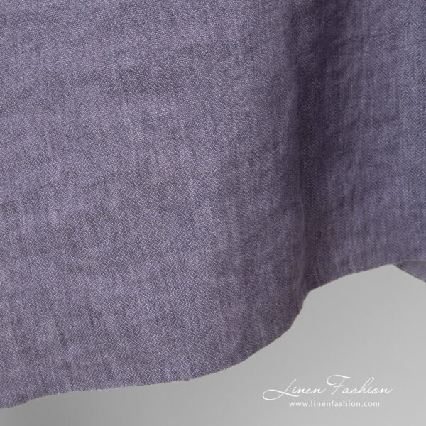 Violetti pellavasatiinikangas, pesty - Image 2