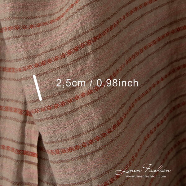 linen decorative striped fabric 2.5cm.