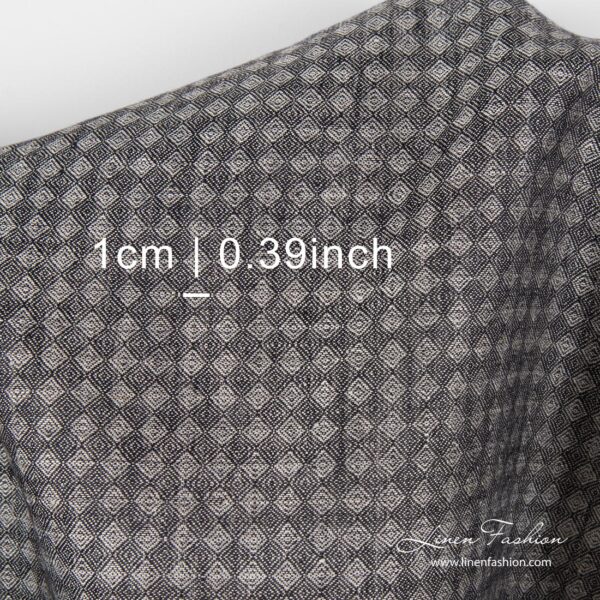 Small diamond pattern linen fabric