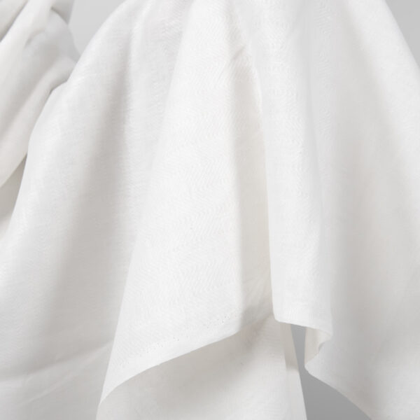 off white linen herringbone fabric