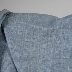 Pellavakangas valko-sininen kalanruotokuvioinen kaksipuolinen