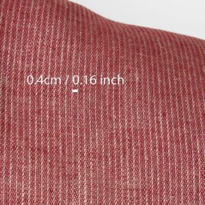 Pellavakangas viininpunainen raidallinen