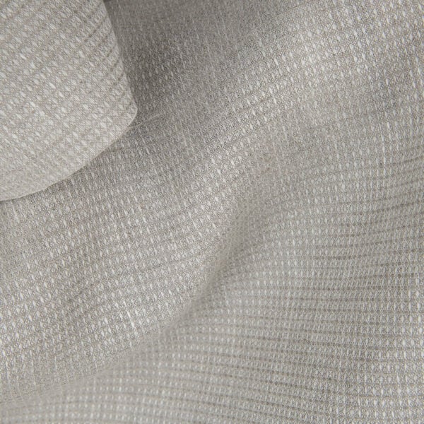 Grey linen fabric in a small checks, create a waffle pattern look