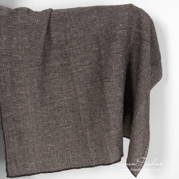 Linen cotton black fabric