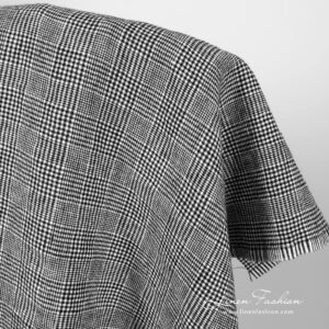 Pellava-villa glencheck-kangas pesty