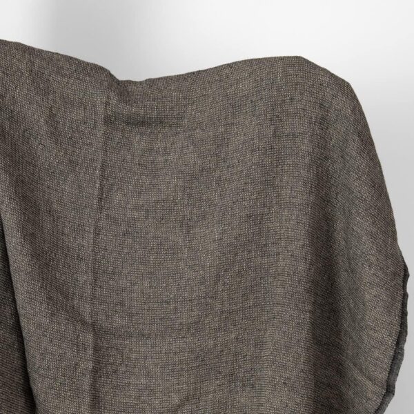 linen wool waffle fabric, blac and sand.