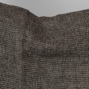 Pellava-villa musta ja harmaa vohvelikangas pesty 11 linen wool waffle fabric, washed.