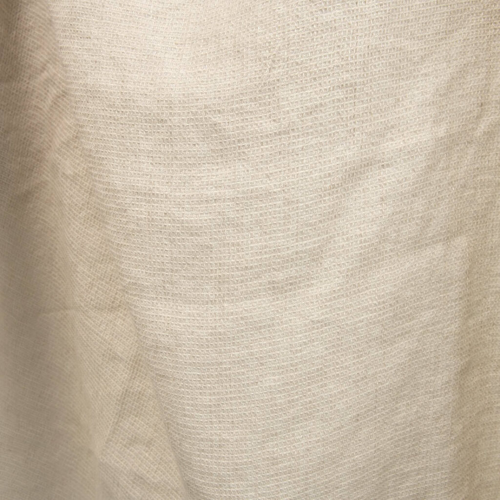 Pellava-villa pesty kangas vohveli hiekanvärinen 3 linen wool waffle sand fabric, 140cm.