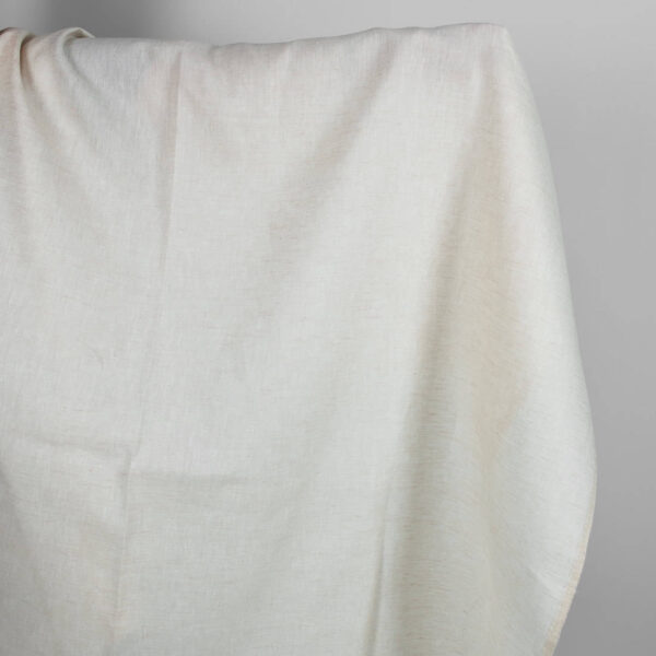 Pellavavillakangas valkoinen beige kalanruoto