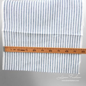 Kapea pellavakangas valkoinen deniminsinisillä raidoilla