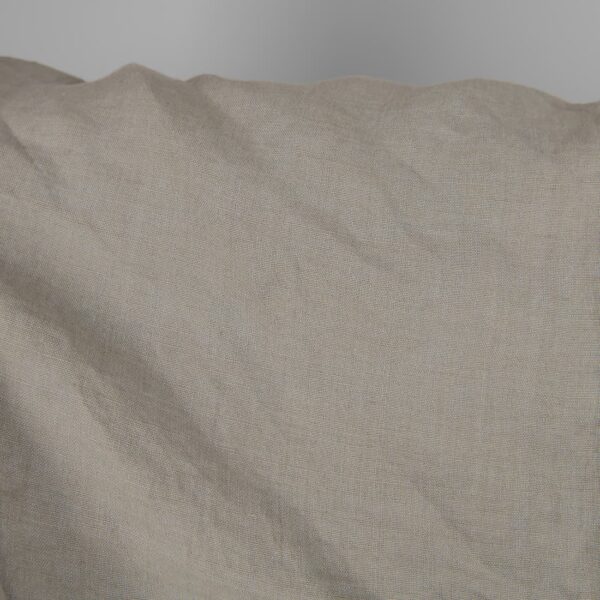 Washed linen fabric cool grey beige colour product photo