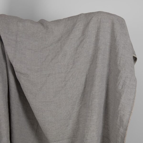 Washed linen fabric grey shades mix