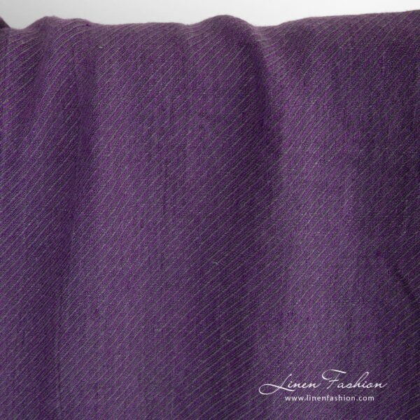 Violet linen fabric for clothes and home textile