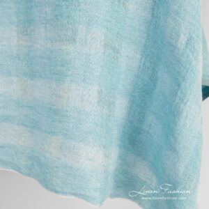 Light blue linen fabric, perfect for scarves, shawls, curtains