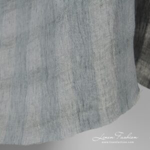 Läpikuultava pesty pellavakangas harmain ruuduin