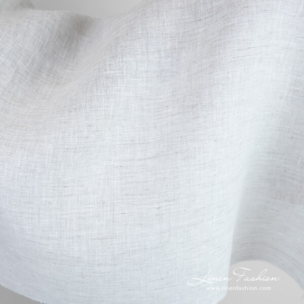 Off-white linen fabric in melange