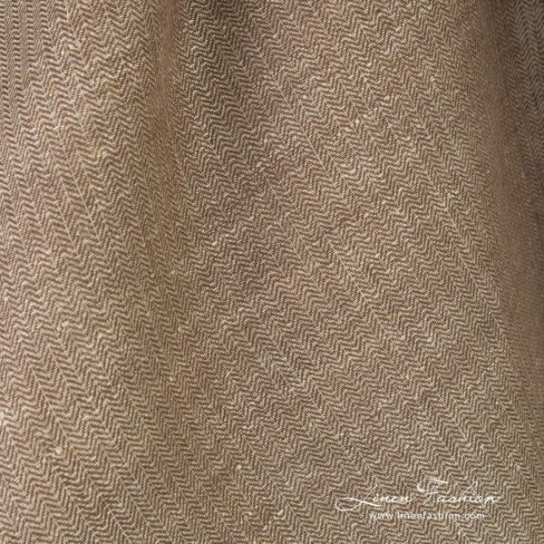 Greyish brown linen fabric, high quality