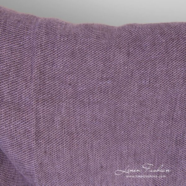 Violet linen fabric in fine delicate design