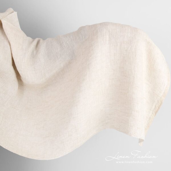 Linen fabric in light sand color