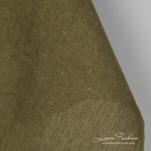 100% linen fabric in moss green.