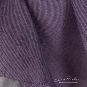 Dark lavender dyed 100% linen fabric.