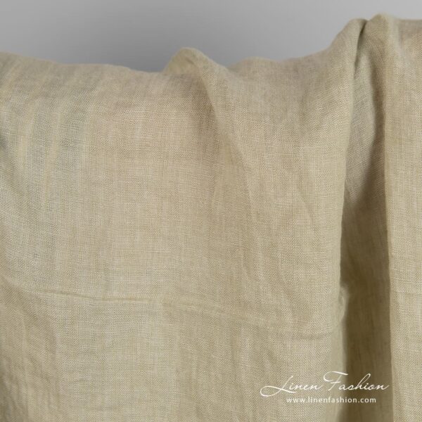 Greyish brown linen fabric, specially washed to increase softness