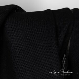 Black canvas linen fabric.