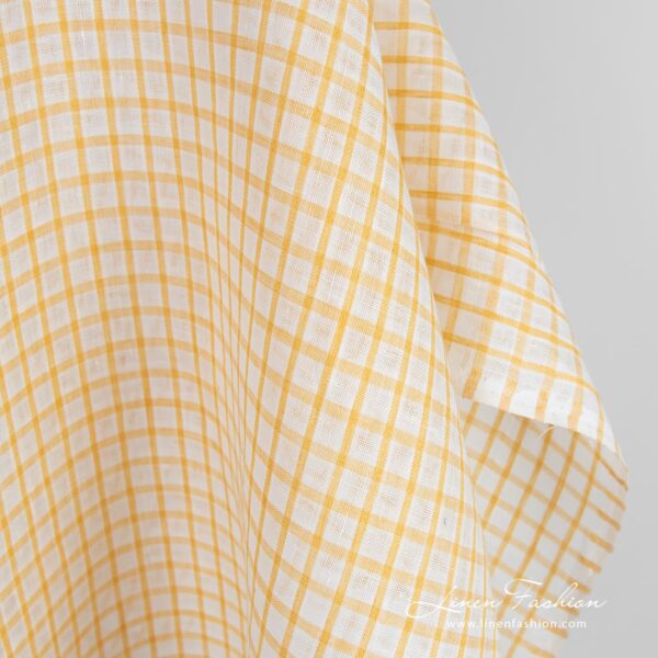 Linen fabric in checks