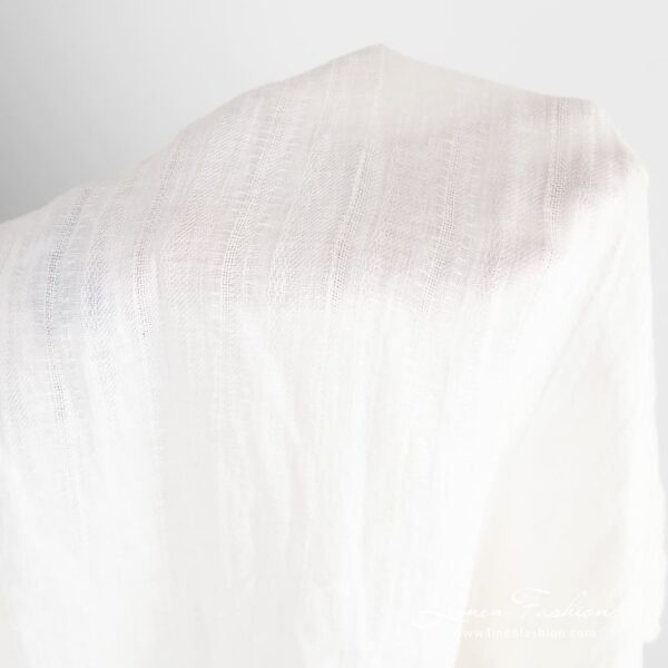 Off-white linen fabric, specially washed